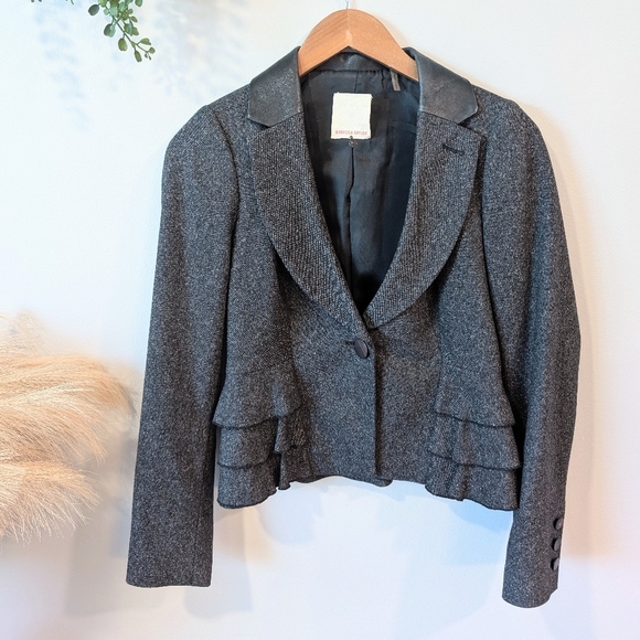 Elegant Rebecca Taylor Gray Women's Jacket Sz. 4 - Picture 1 of 12